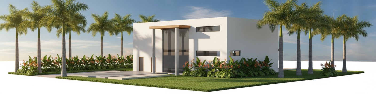 AI-generated modern residence rendering