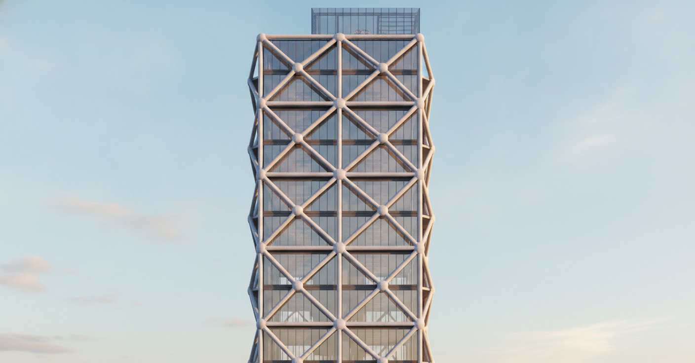 Diagrid Modern — AI render