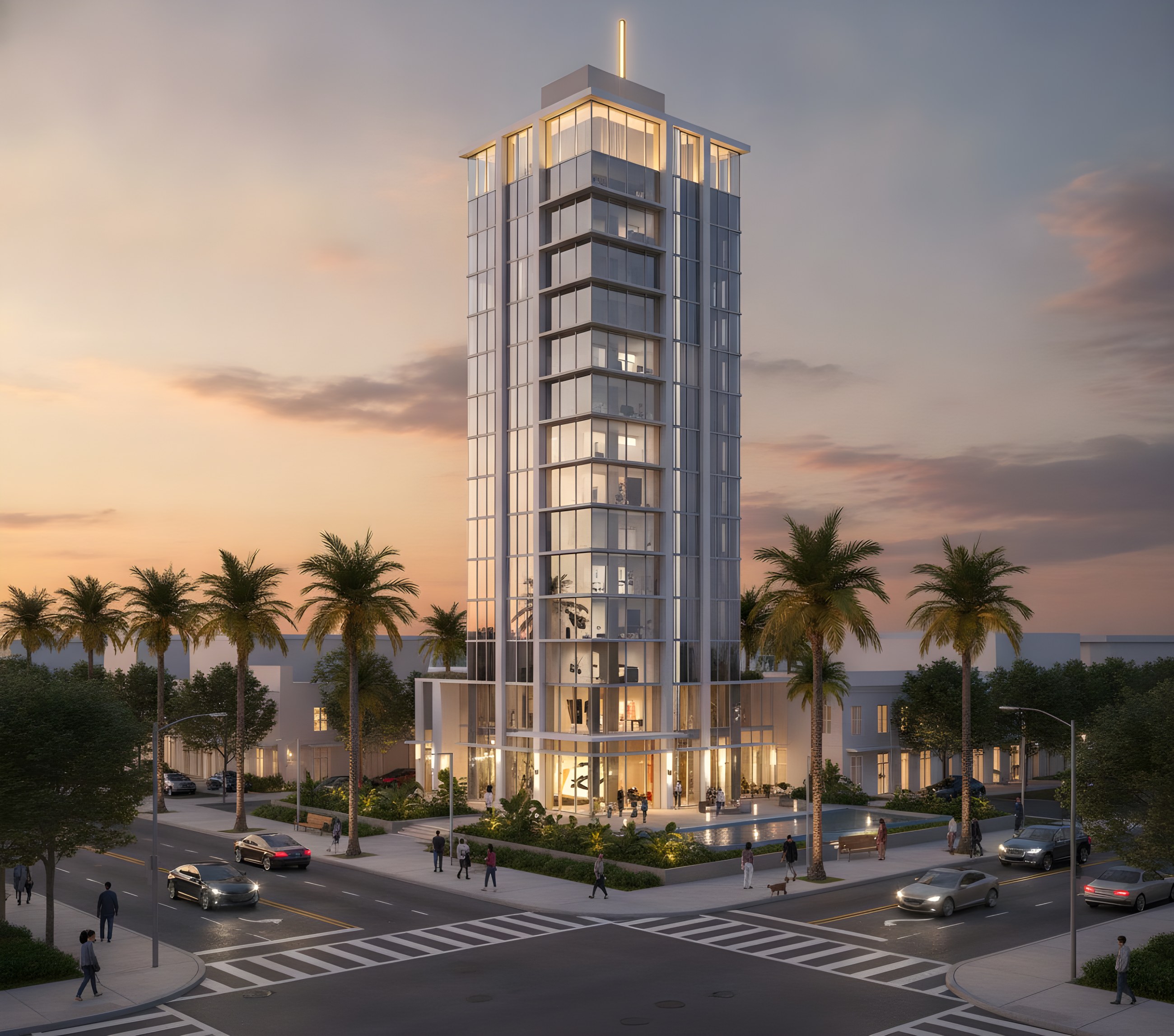 Faro Alto: Tower · beacon crown · vertical core