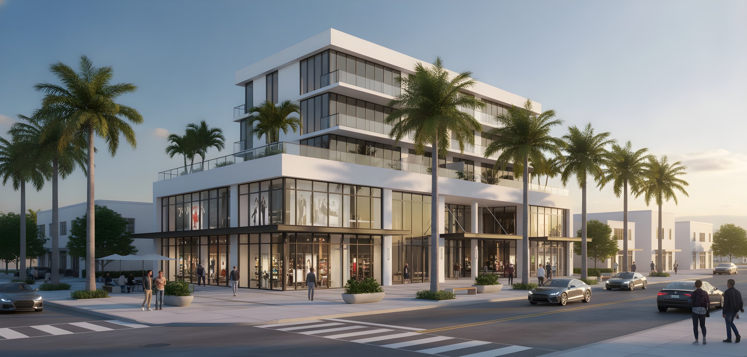 Pódio: Mixed-use · retail podium · 5 storeys