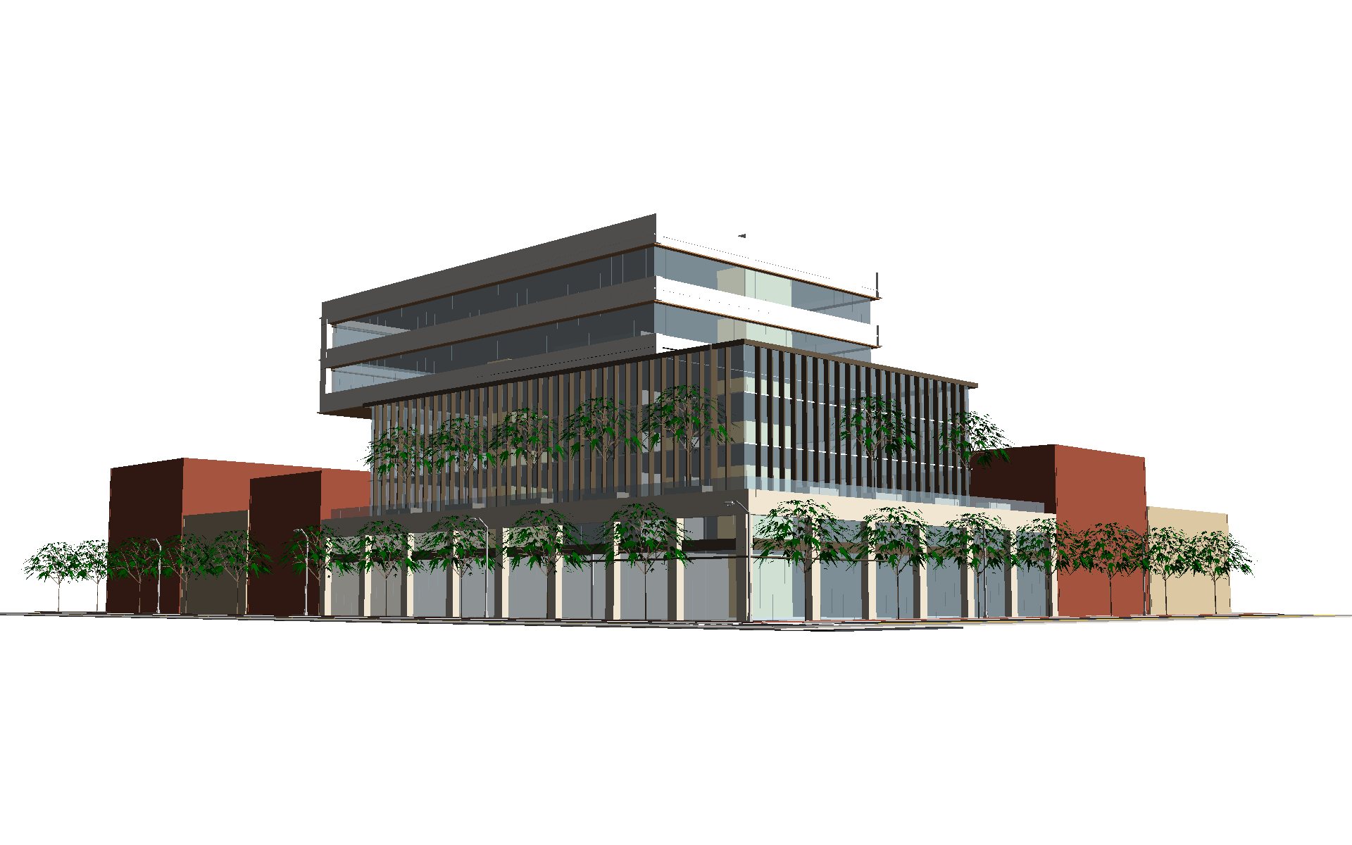Office Option A, stage 03: Revit model